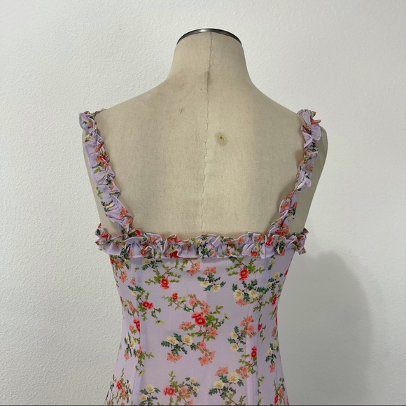 Lovers + Friends- Sun Room Lilac Floral Midi Dress Size XXS. - Picture 7 of 11